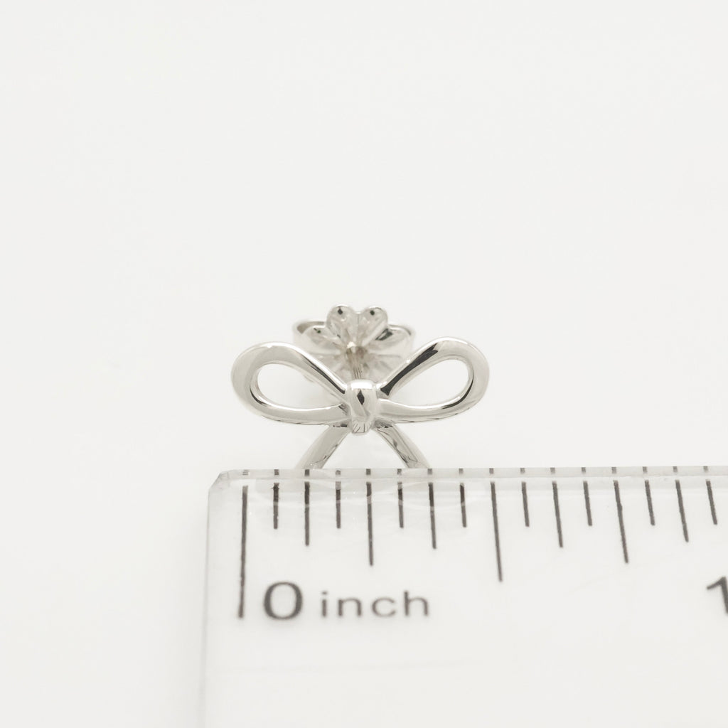 TIFFANY&Co. リボン ボウ スタッド ピアス AG925
