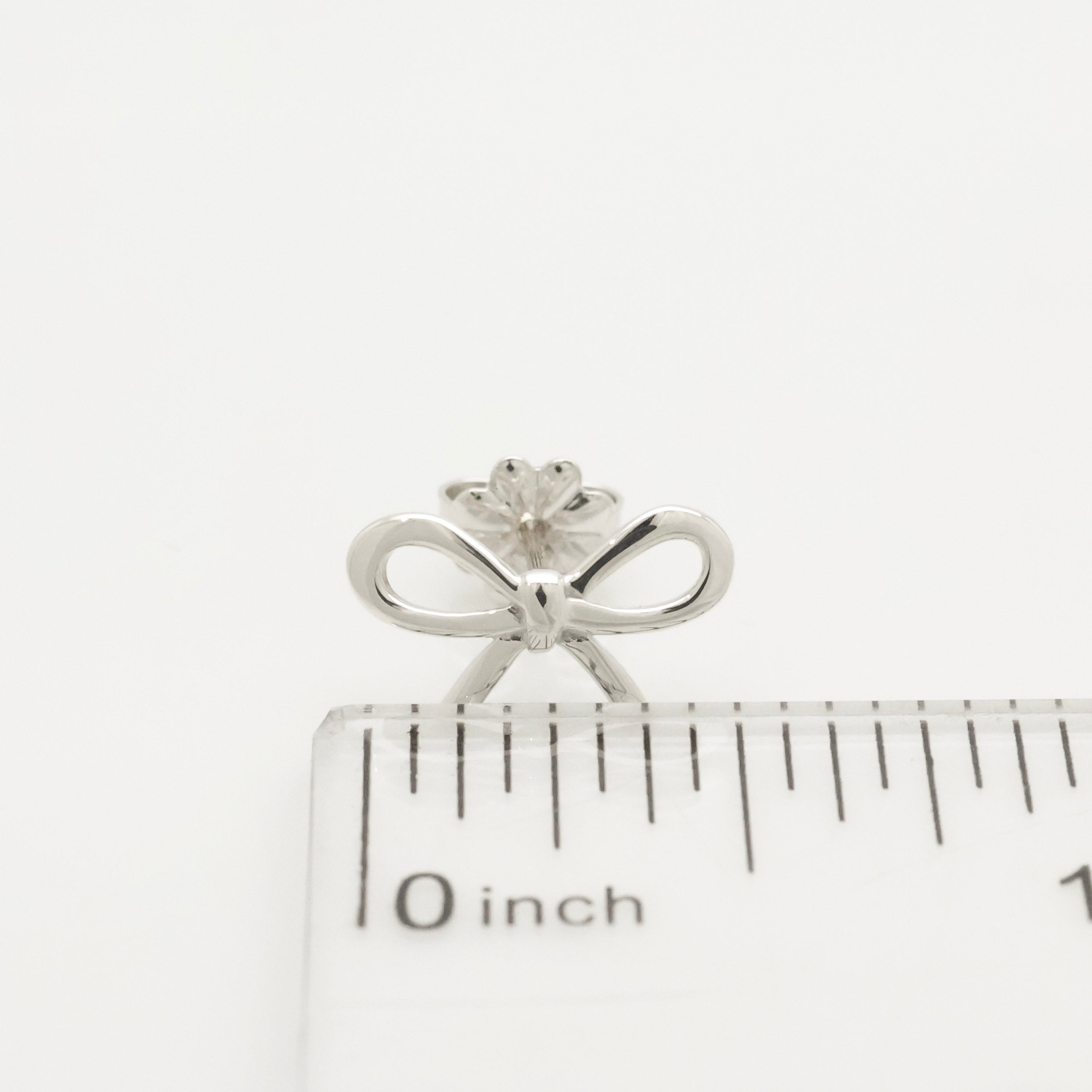 TIFFANY&Co. リボン ボウ スタッド ピアス AG925