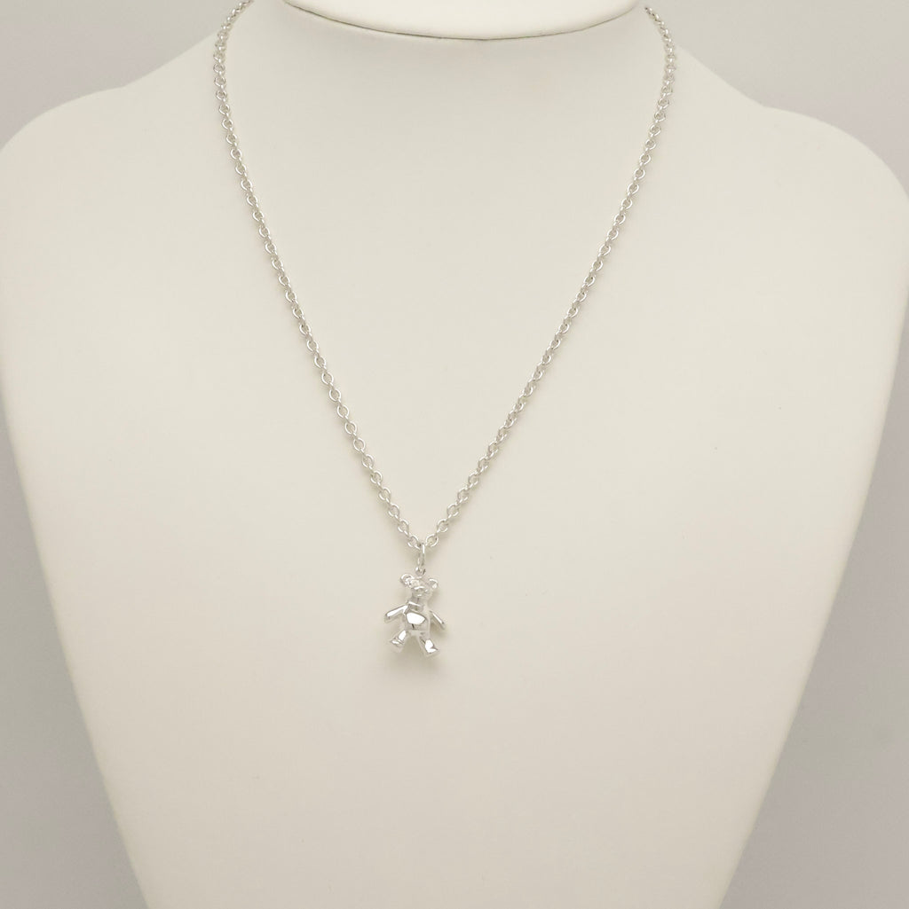 Tiffany & Co. Teddy Bear Pendant Necklace Sterling Silver 925 