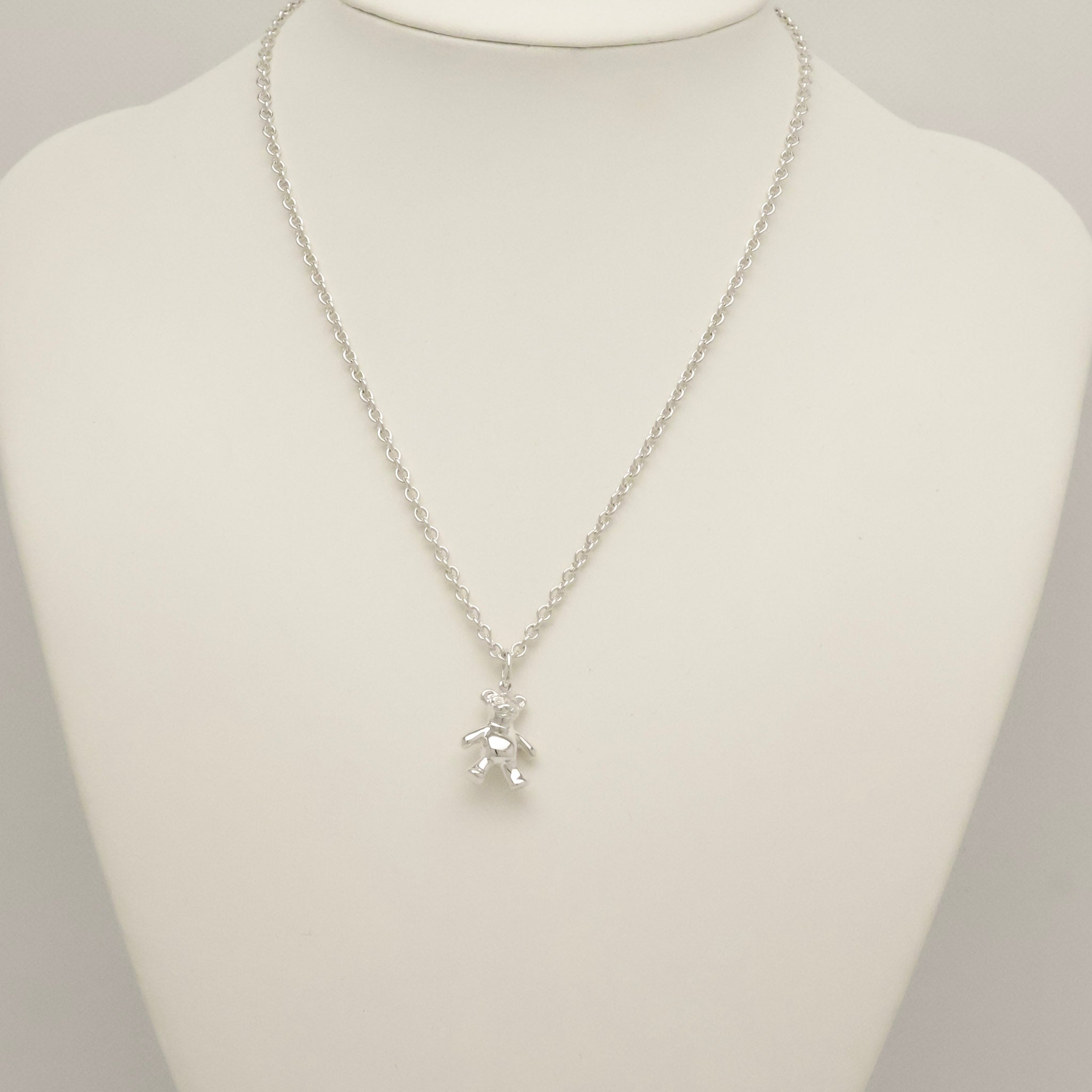 Tiffany & Co. Teddy Bear Pendant Necklace Sterling Silver 925 