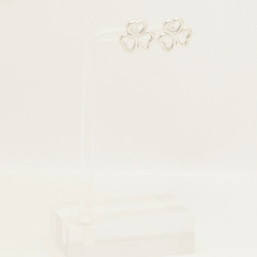 TIFFANY&Co. 3 ハート クローバー スタッド ピアス AG925