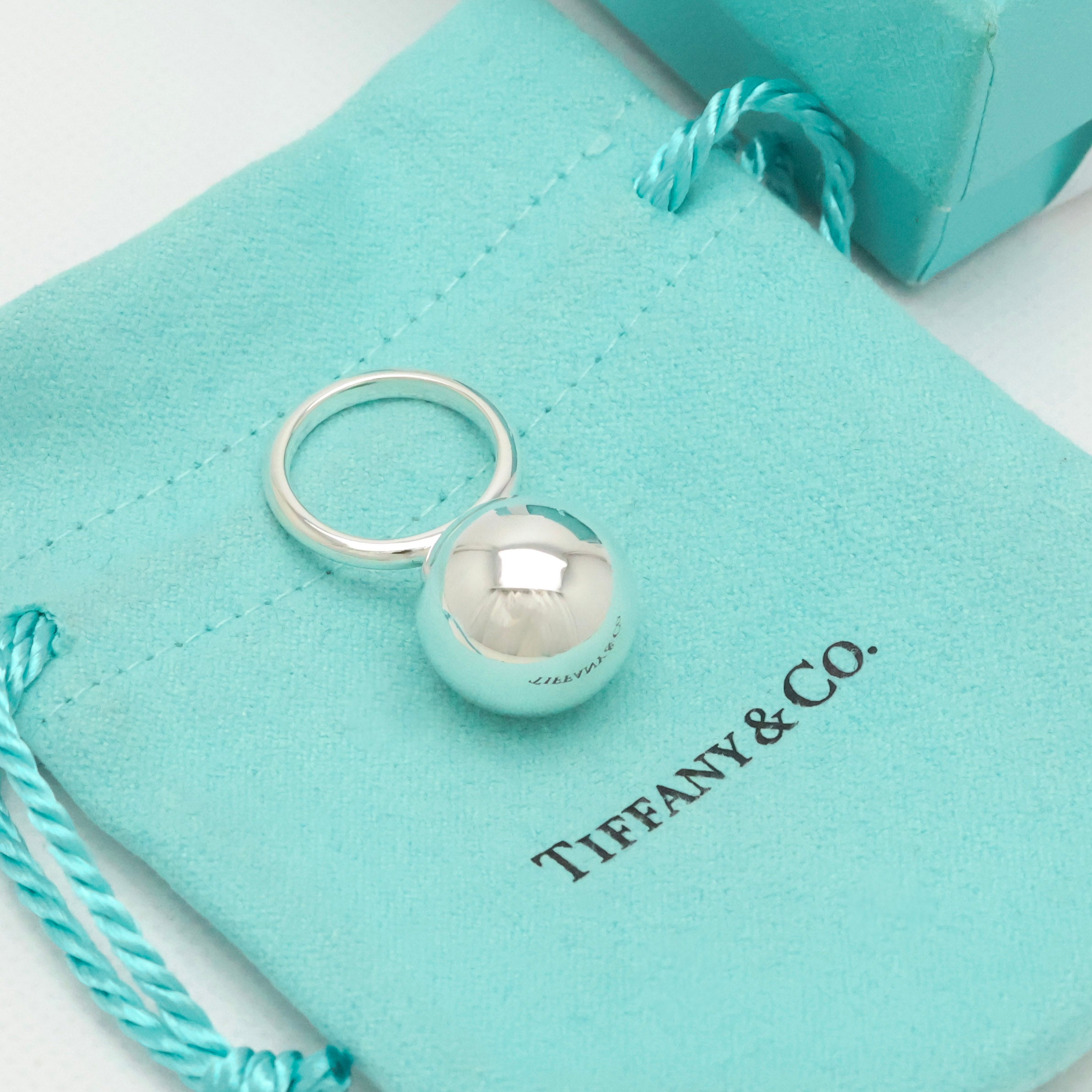 TIFFANY&Co. ハードウェア 15.5mm ボール リング 6 号 AG925