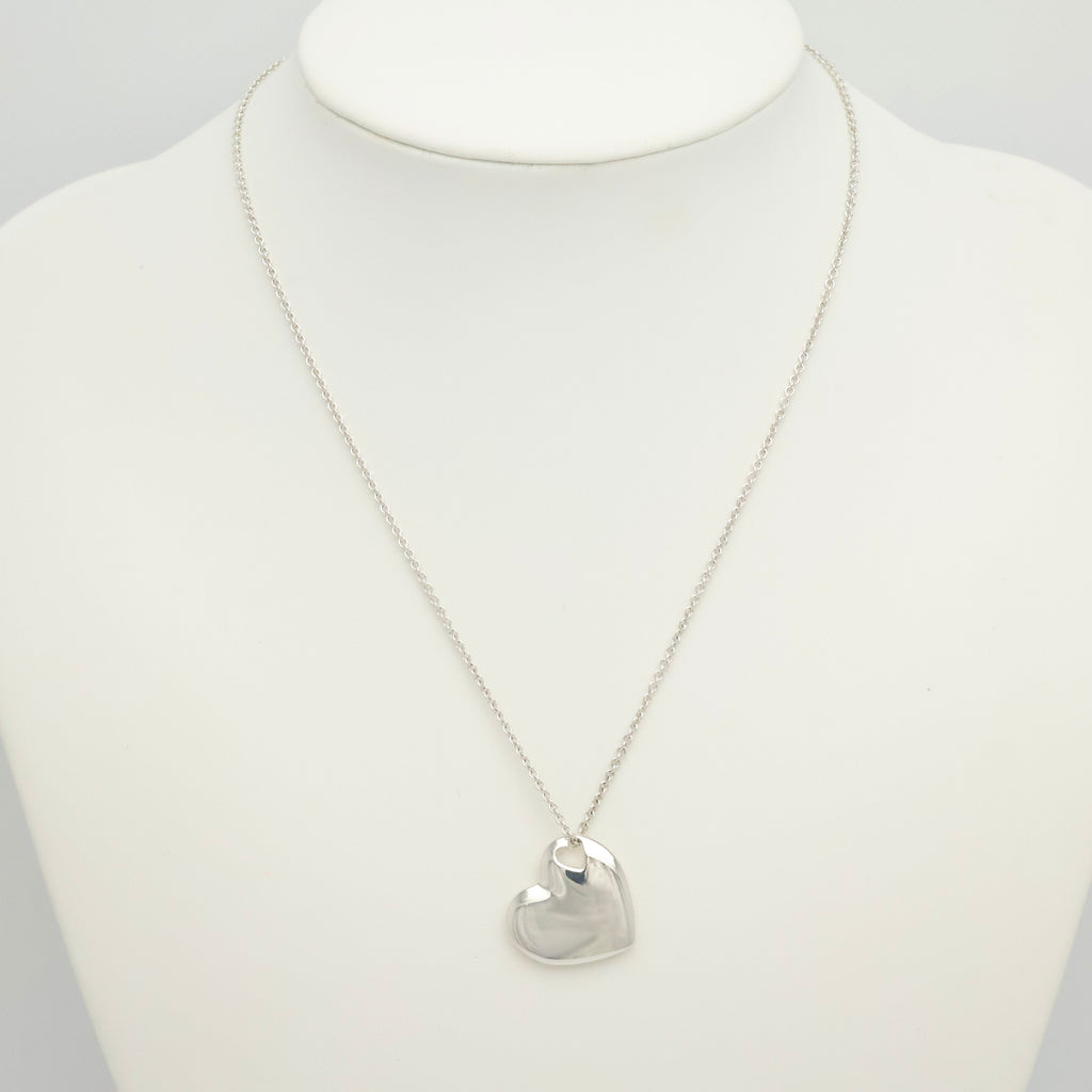 Tiffany & Co. Stencil Cutout Two Heart Necklace  Sterling Silver 925