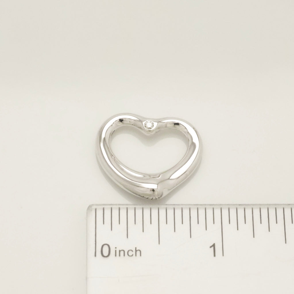 TIFFANY&Co. オープンハート 22mm 1P ダイヤモンド エルサペレッティ チャーム AG925