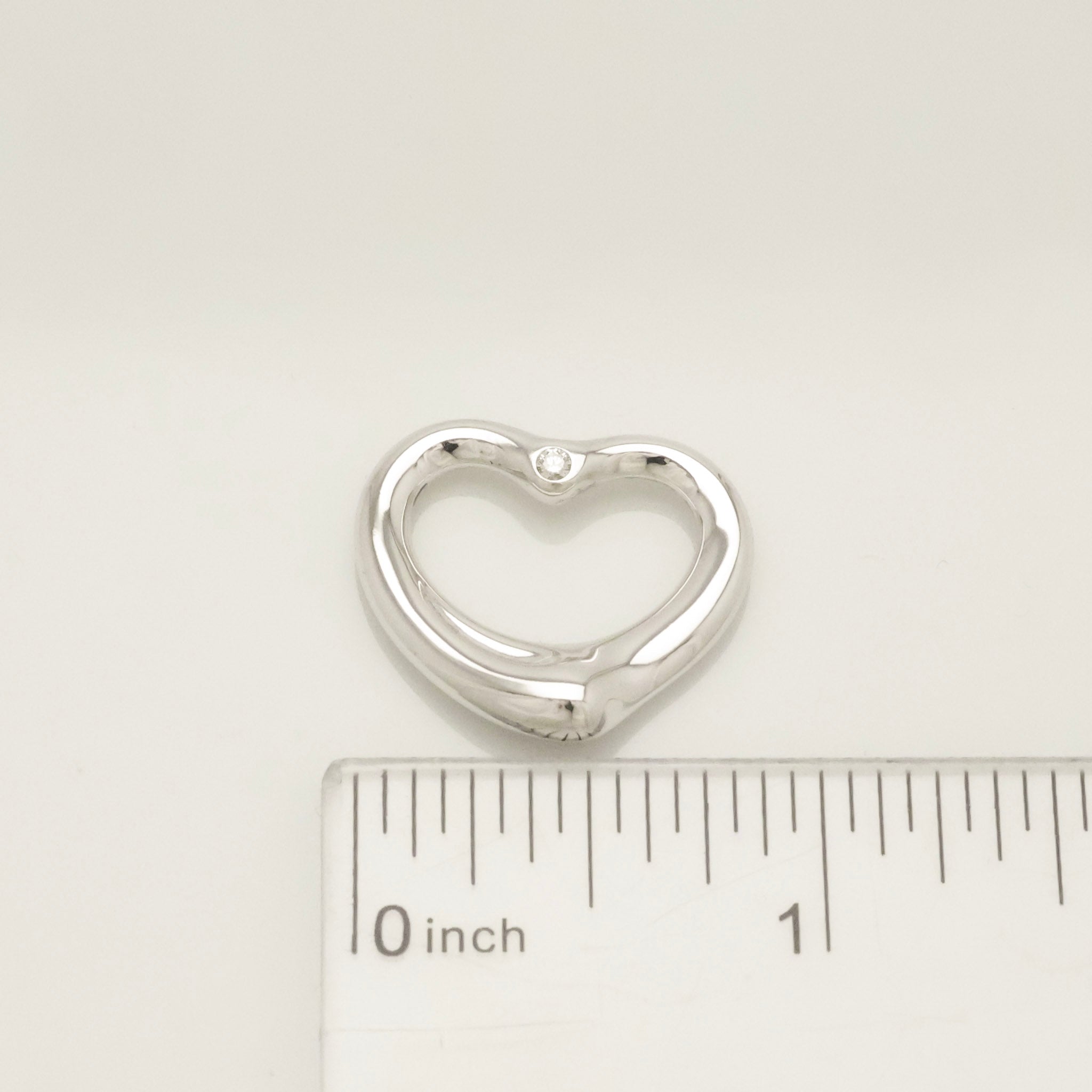 TIFFANY&Co. オープンハート 22mm 1P ダイヤモンド エルサペレッティ チャーム AG925