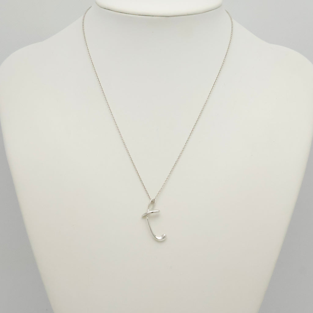 TIFFANY&Co. ノーツ レター T イニシャル  ネックレス AG925