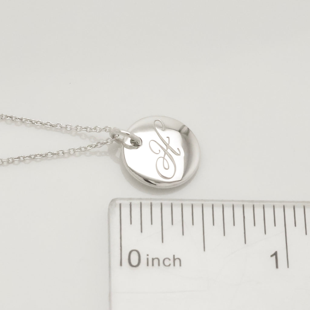 TIFFANY&Co. ノーツ レター ラウンド イニシャル H ディスク ネックレス AG925