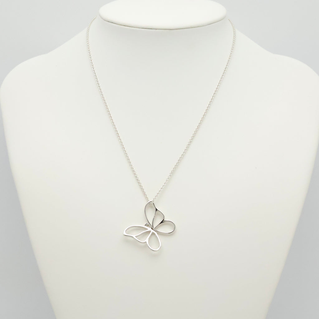 TIFFANY&Co. オープン バタフライ 蝶 ネックレス AG925