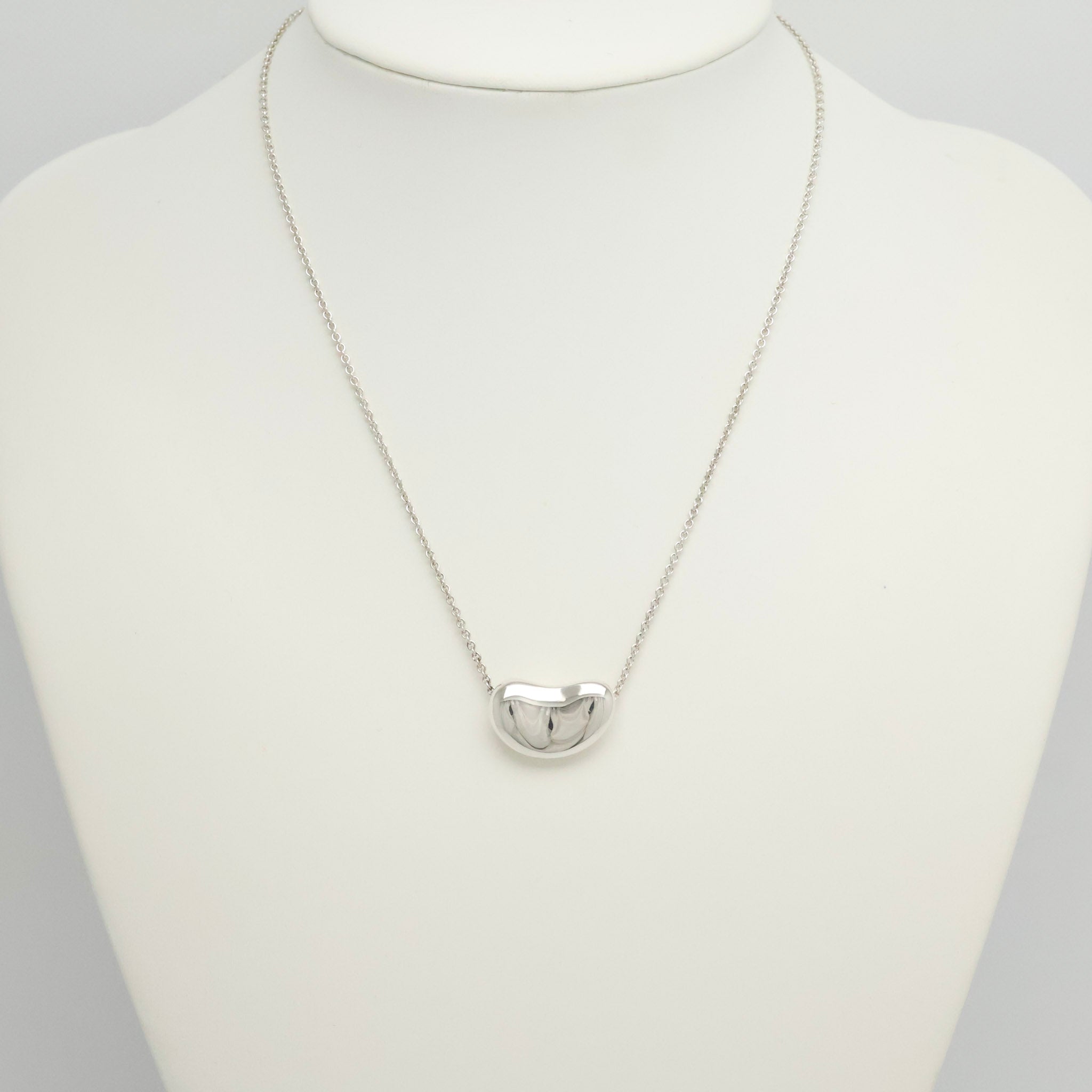  Tiffany & Co. Peretti Large  Bean Necklace  Sterling Silver 925 