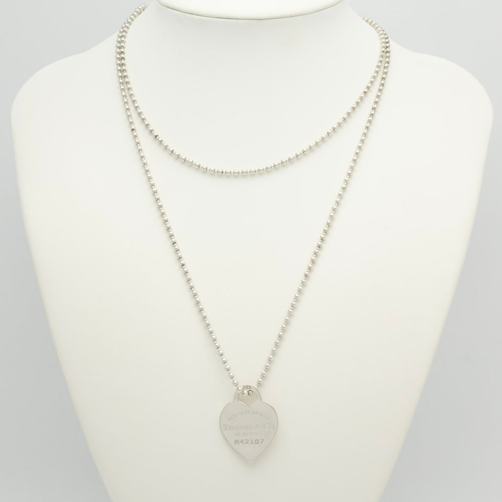 TIFFANY&Co. リターントゥ ティファニー ハート タグ ボール チェーン ネックレス AG925