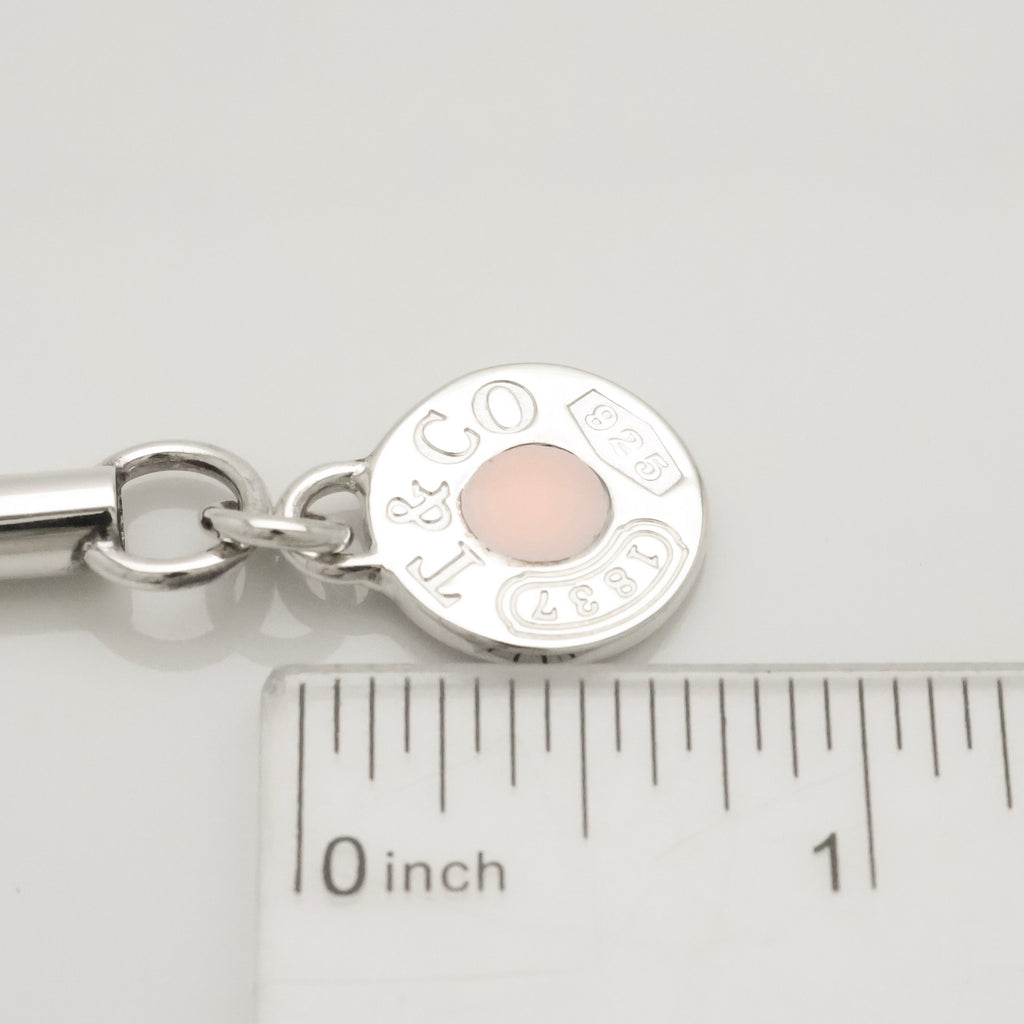 TIFFANY&Co. 1837 ロゴ ラウンド サークル ピンク エナメル ストラップ AG925