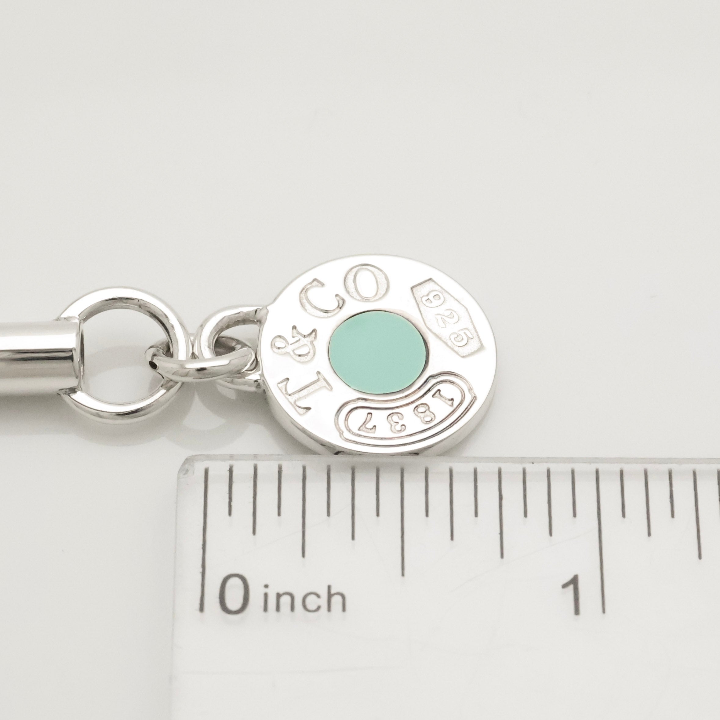 TIFFANY&Co. 1837 ロゴ ラウンド サークル ブルー エナメル ストラップ AG925