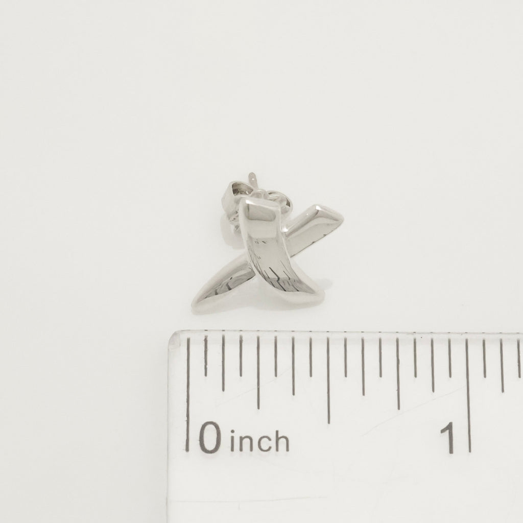 Tiffany & Co. Picasso X Kiss Cross Stud Earrings Sterling Silver 925 
