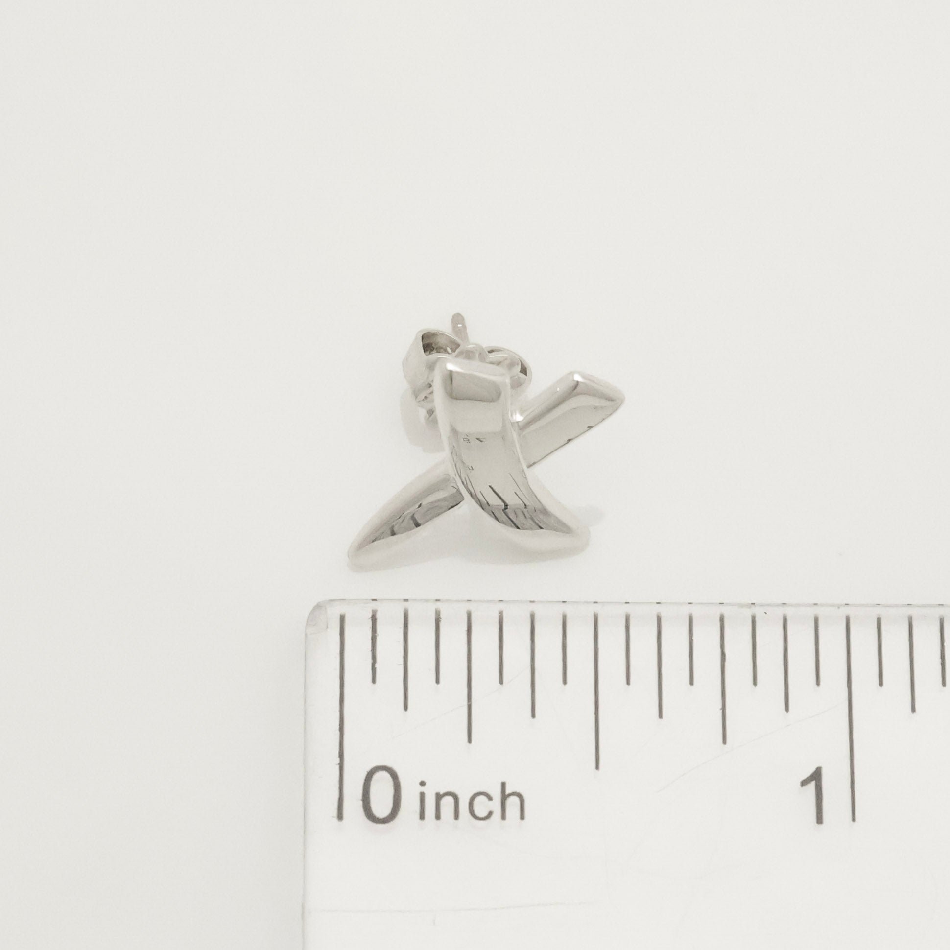 Tiffany & Co. Picasso X Kiss Cross Stud Earrings Sterling Silver 925 