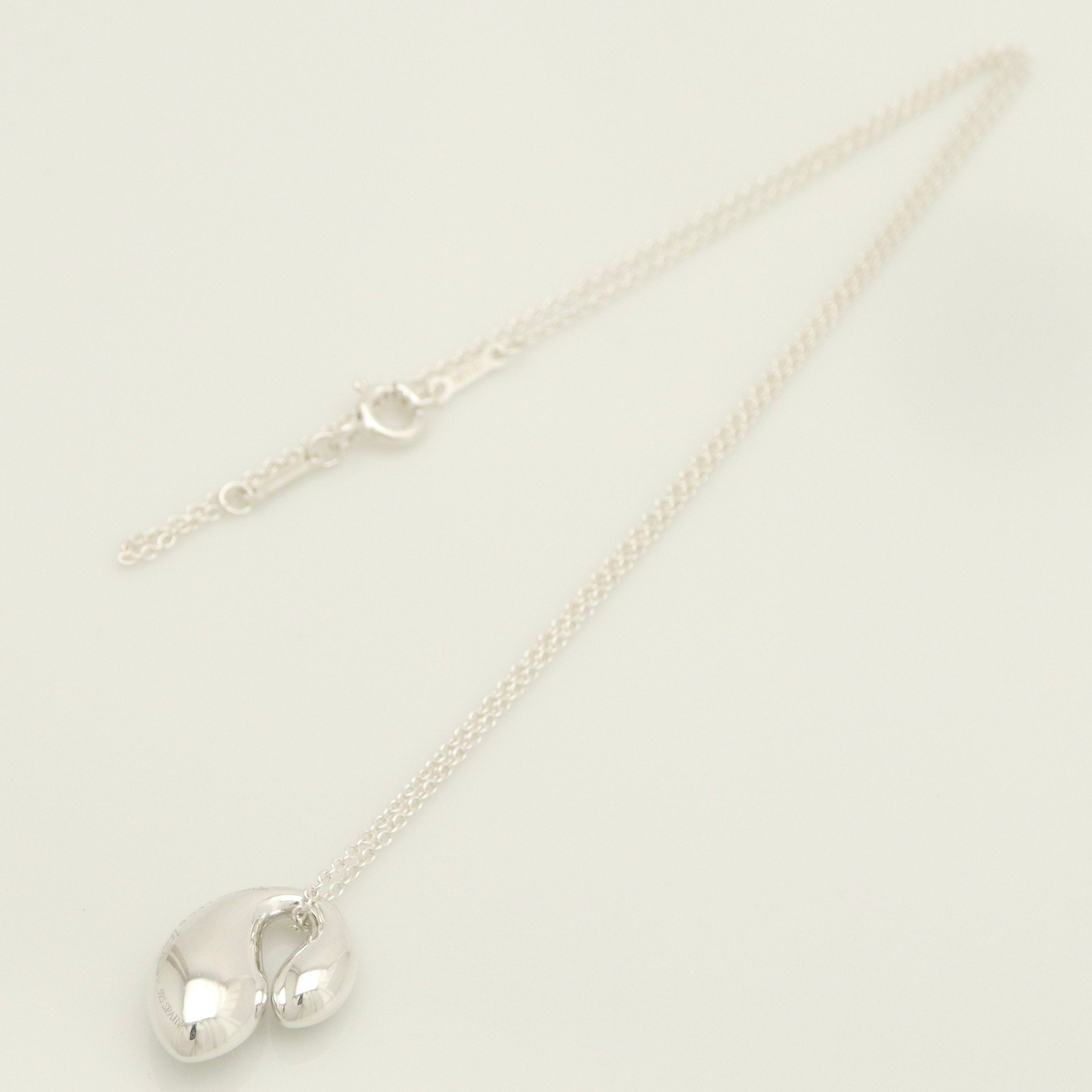 Tiffany & Co. Elsa Peretti Sterling Silver Double Teardrop Pendant Necklace