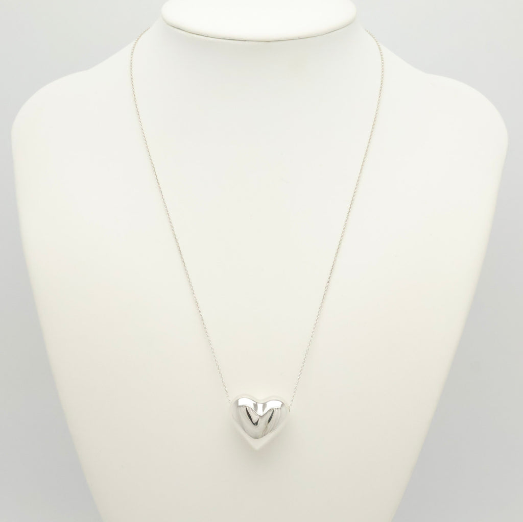 Tiffany & Co. Pinched Heart Pendant Necklace Sterling Silver 925