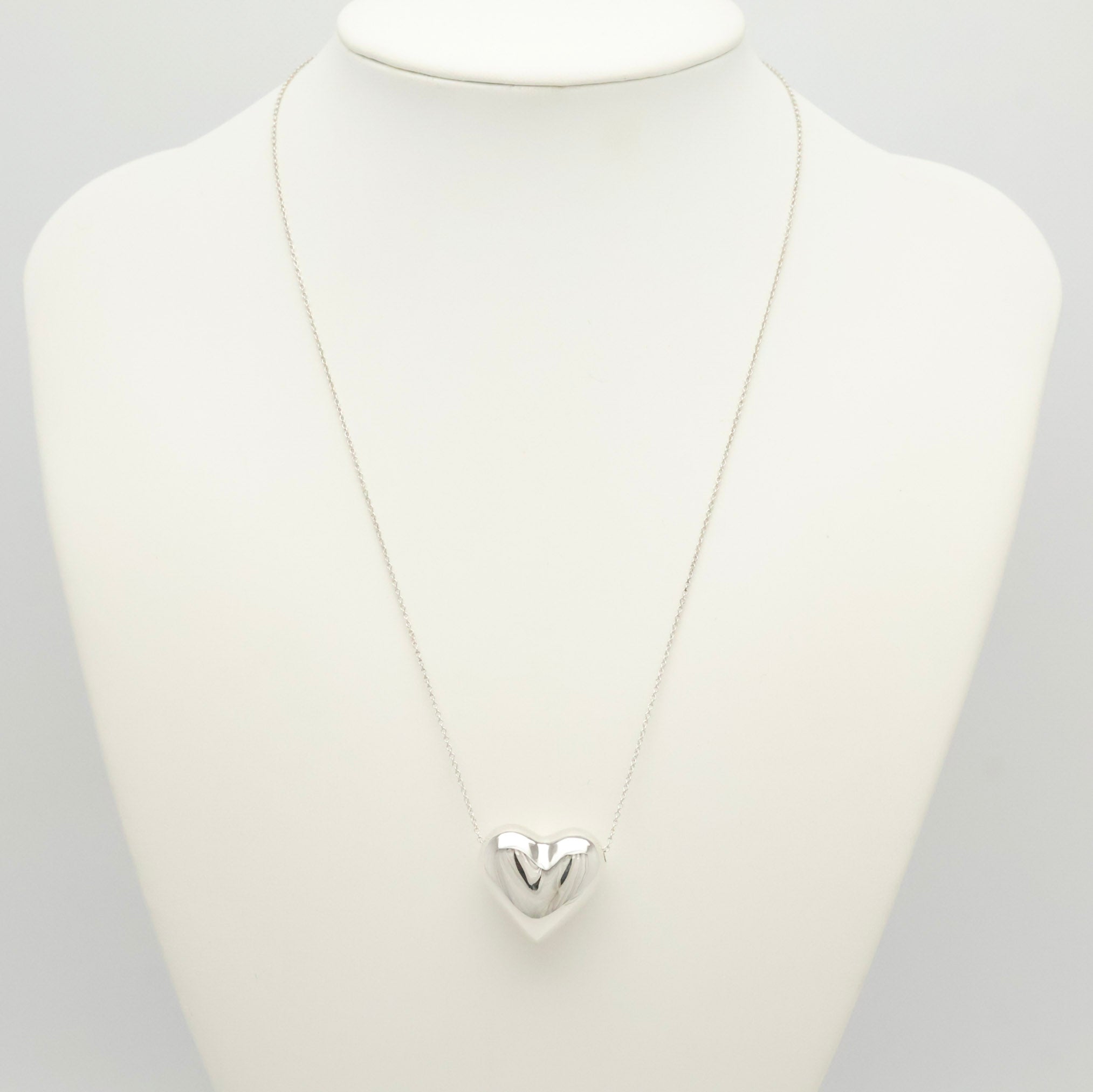 Tiffany & Co. Pinched Heart Pendant Necklace Sterling Silver 925