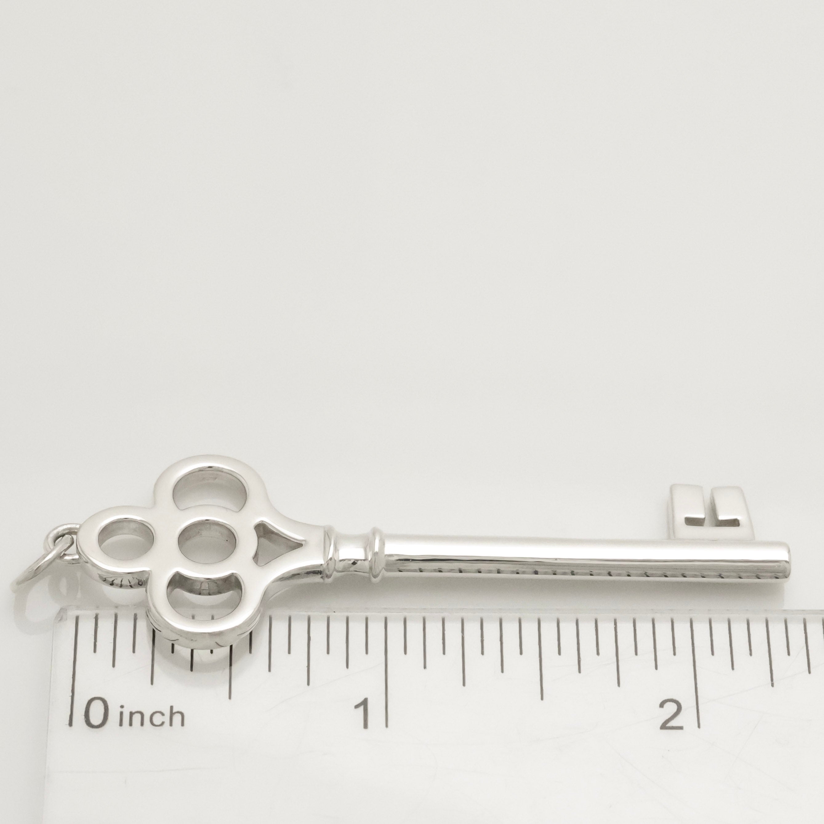 Tiffany & Co. LARGE Crown Key Pendant Charm Sterling Silver 925