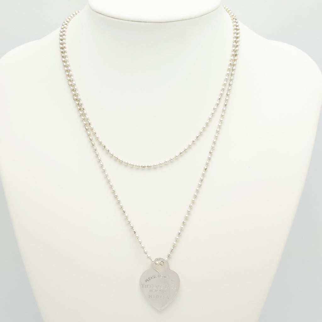 TIFFANY&Co. リターントゥ ティファニー ハート タグ ボール チェーン ネックレス AG925
