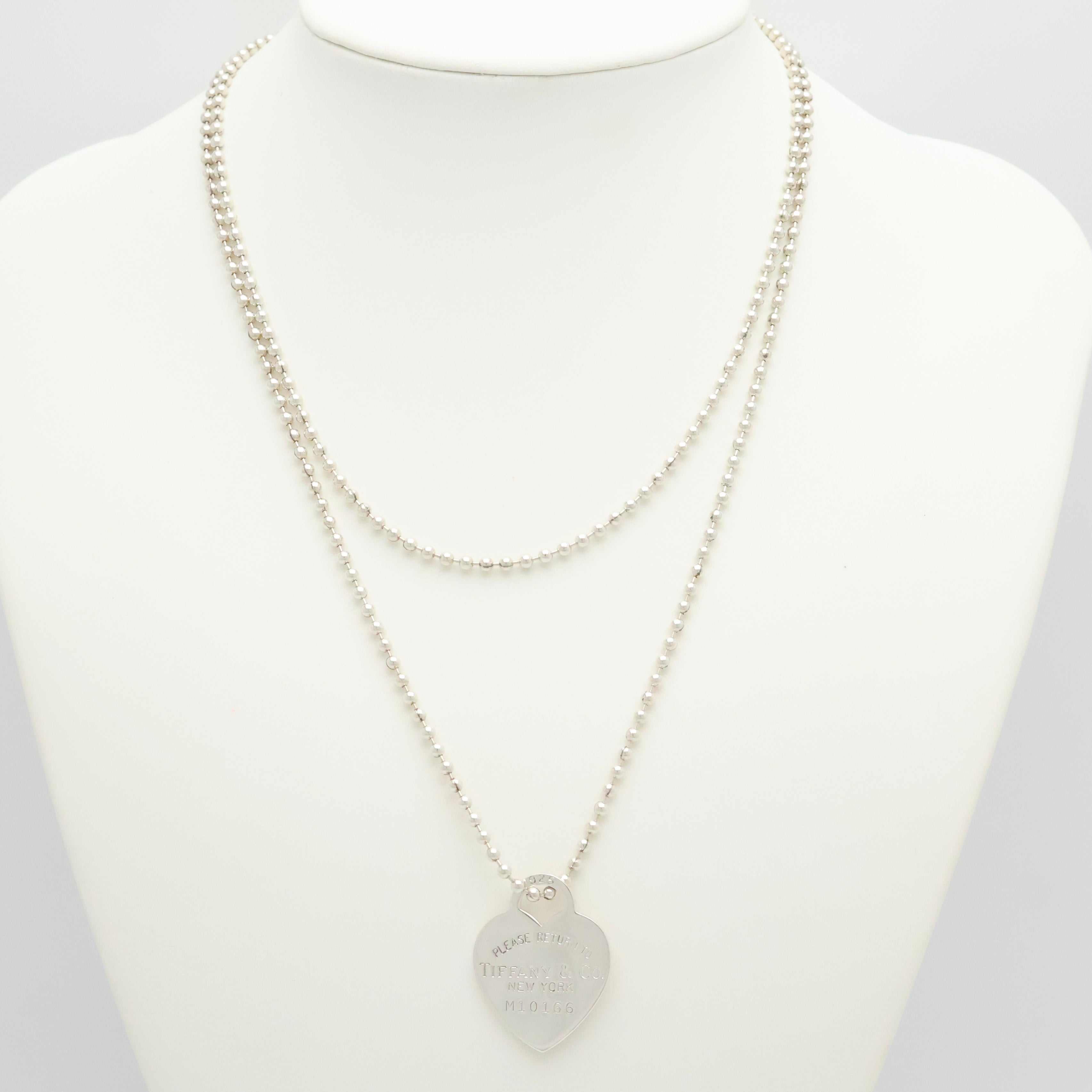 TIFFANY&Co. リターントゥ ティファニー ハート タグ ボール チェーン ネックレス AG925