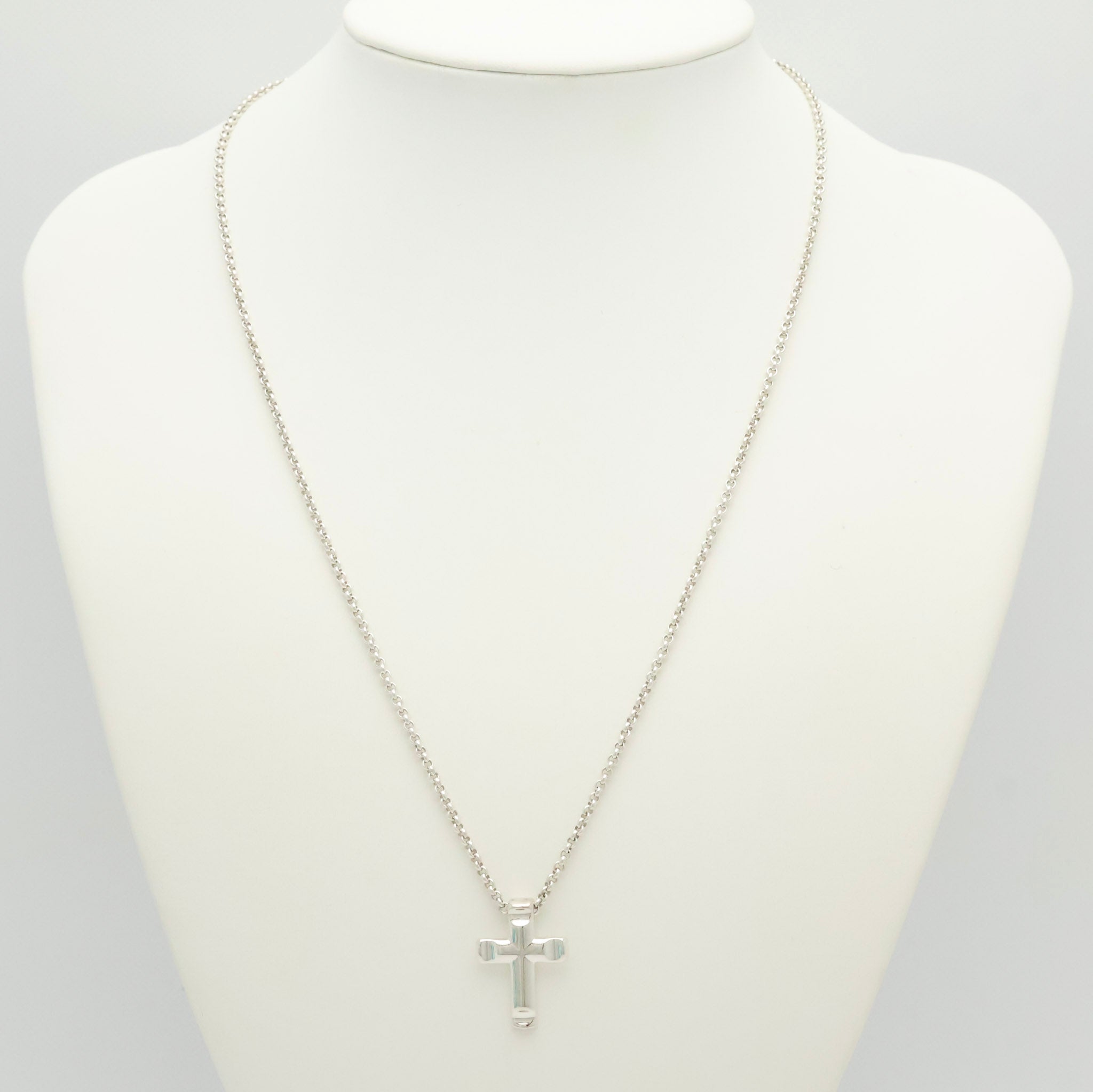 Tiffany & Co. Picasso Groove Cross Necklace Sterling Silver 925 