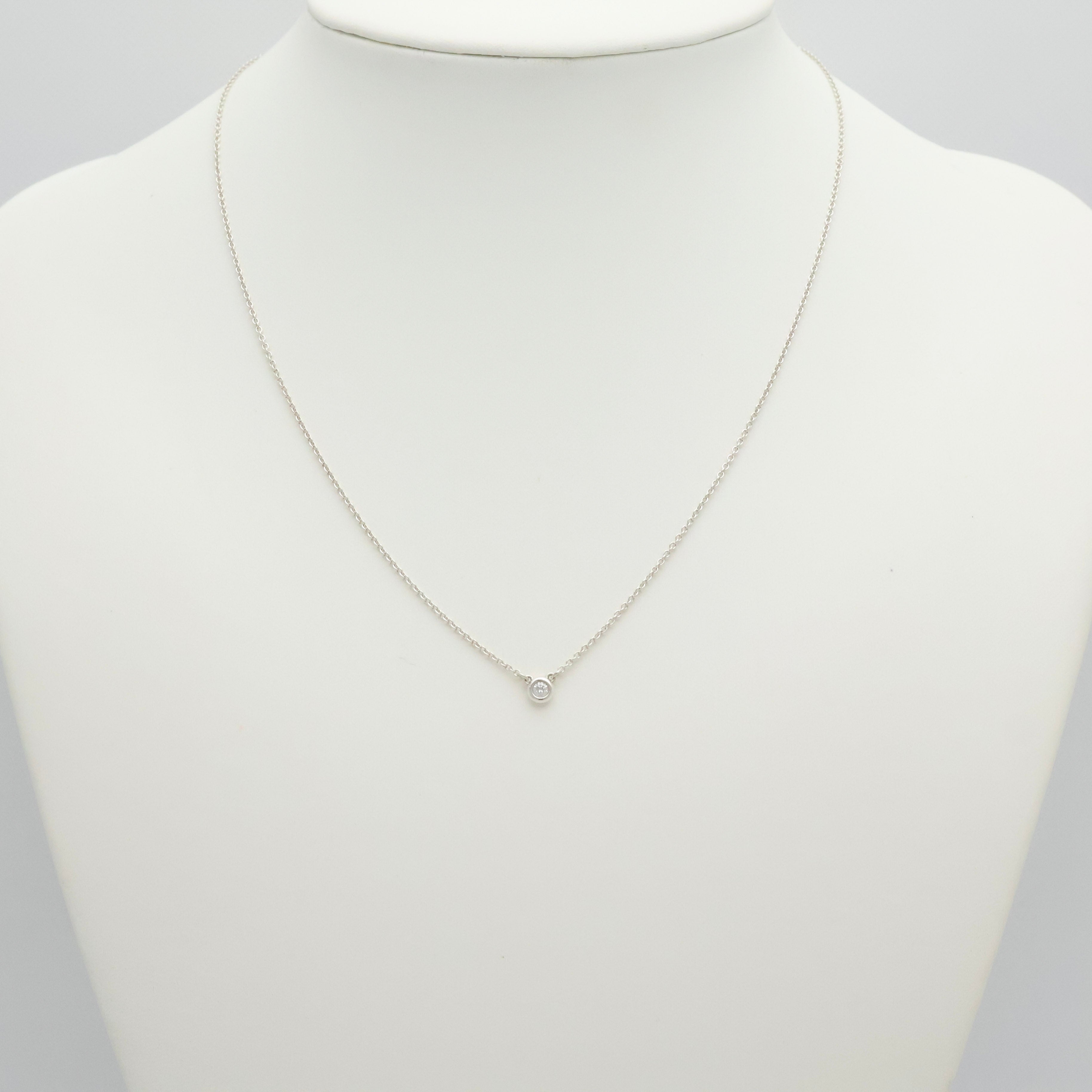 TIFFANY&Co.  バイザヤード ダイヤモンド 1P エルサペレッティ ネックレス AG925