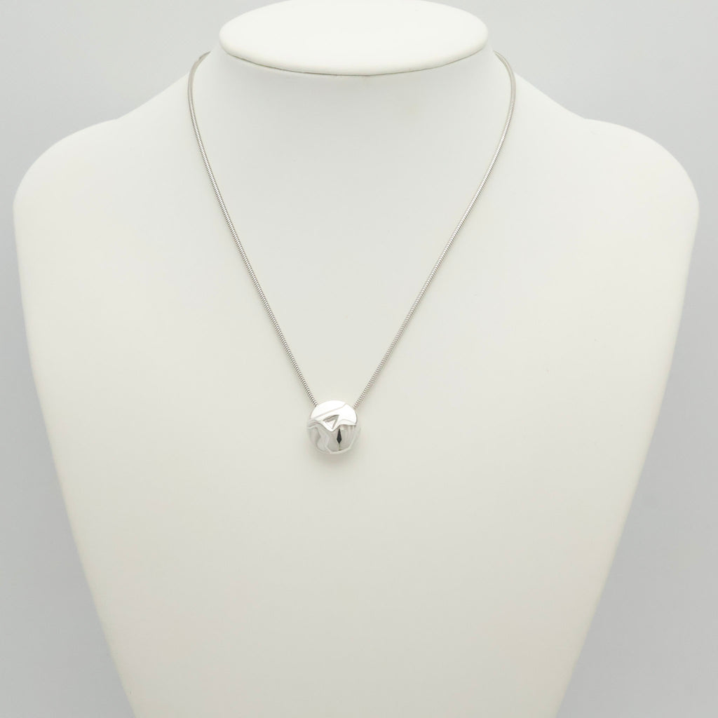  Tiffany & Co. Initial Letter "A" Round Necklace Sterling Silver 925