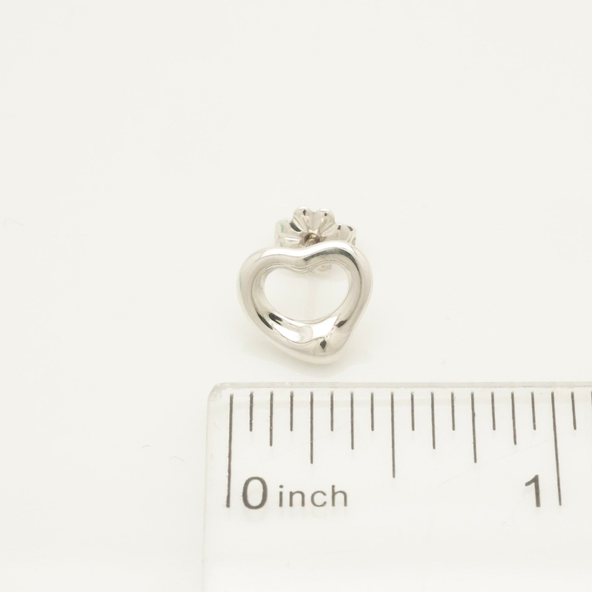 TIFFANY&Co.  オープンハート エルサペレッティ スタッド ピアス AG925