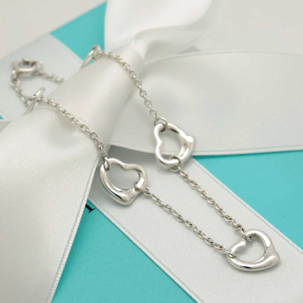 TIFFANY&Co. ファイブ トリプル オープンハート エルサペレッティ ブレスレット AG925