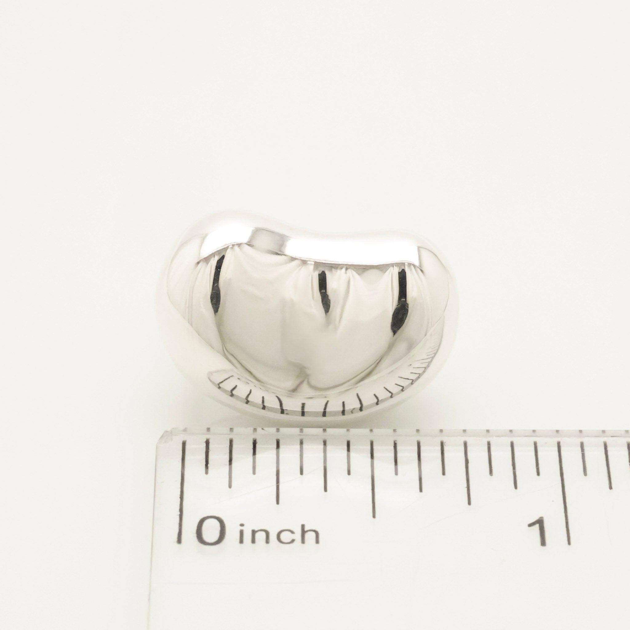 Tiffany & Co. Large Peretti 20mm Bean Clip-On Earrings Sterling Silver 925