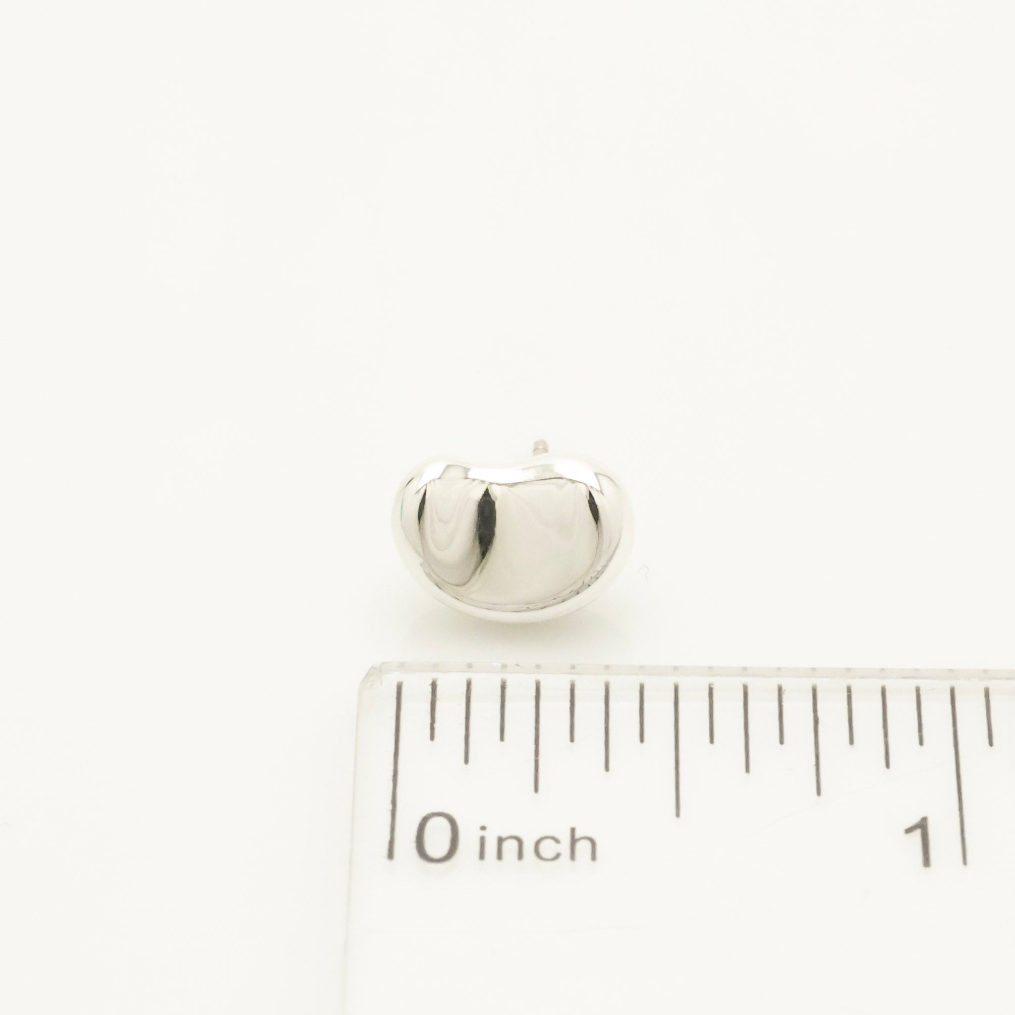 Tiffany & Co. Elsa Peretti Bean Design Earrings Sterling Silver 925