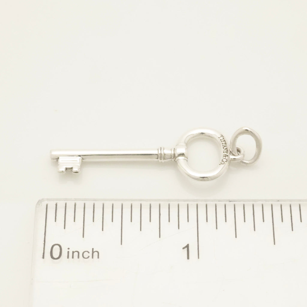 Tiffany & Co. Oval Key Pendant Charm Sterling  Sterling Silver 925