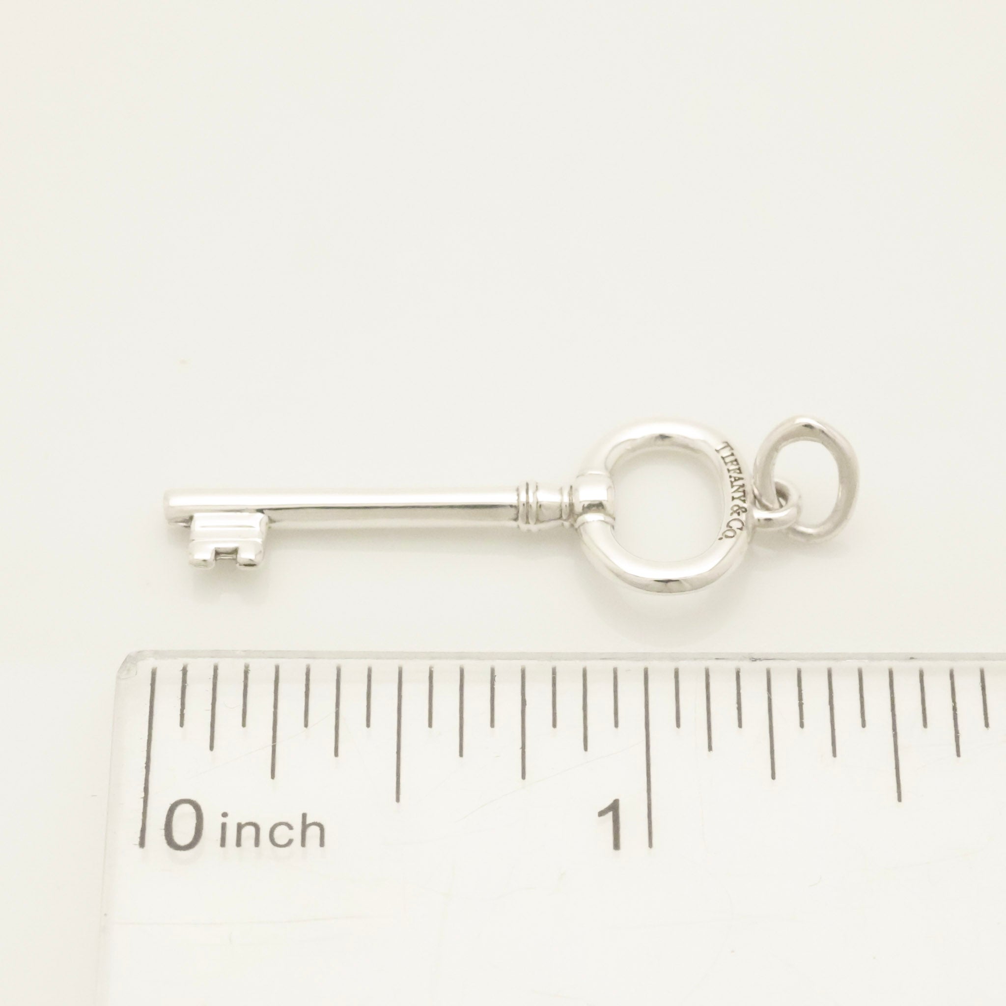 Tiffany & Co. Oval Key Pendant Charm Sterling  Sterling Silver 925
