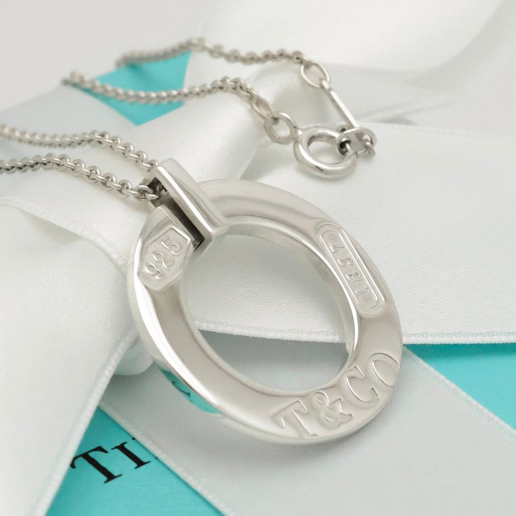 Tiffany & Co. 1837 Round Circle Necklace Sterling Silver 925