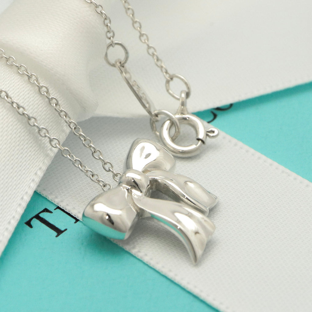 TIFFANY&Co. ミニ リボン ネックレス AG925