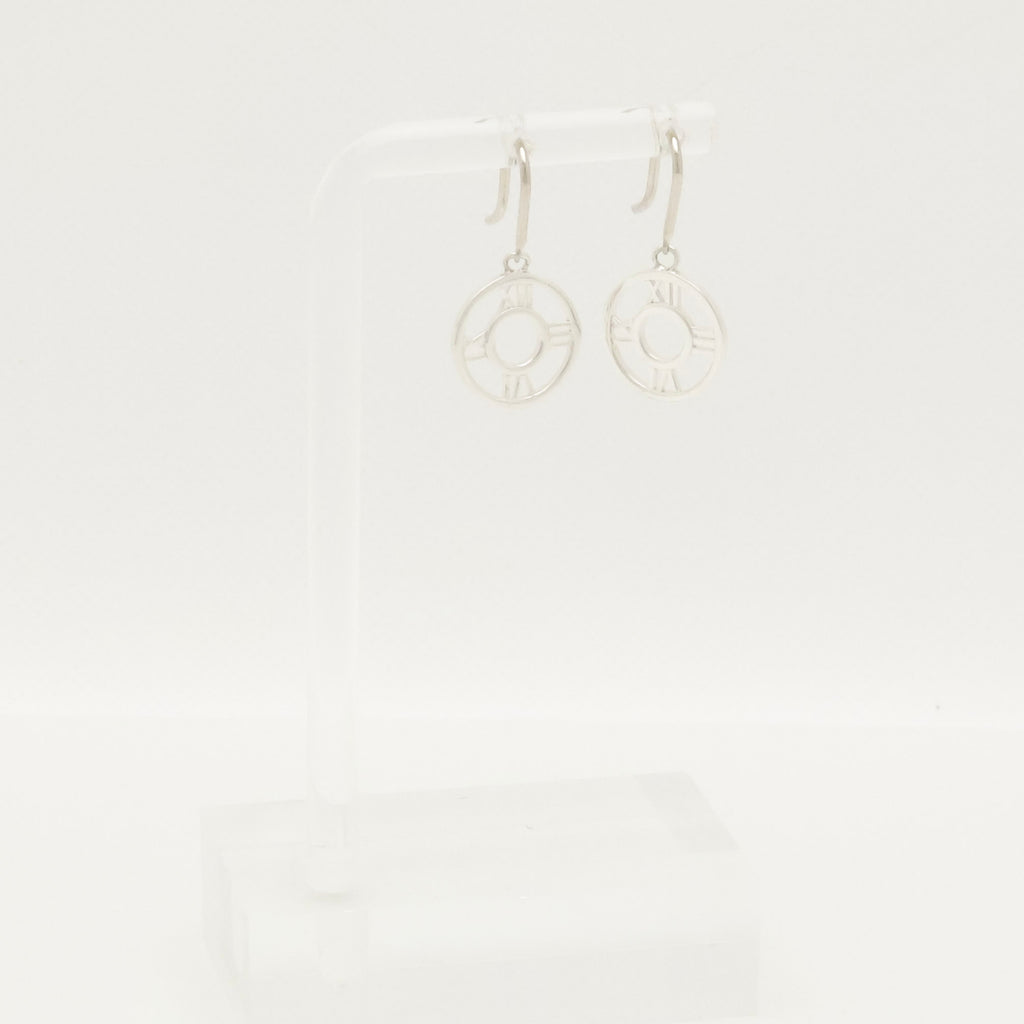 Tiffany & Co. Atlas Open Circle Dangle Hook Earrings Sterling Silver 925