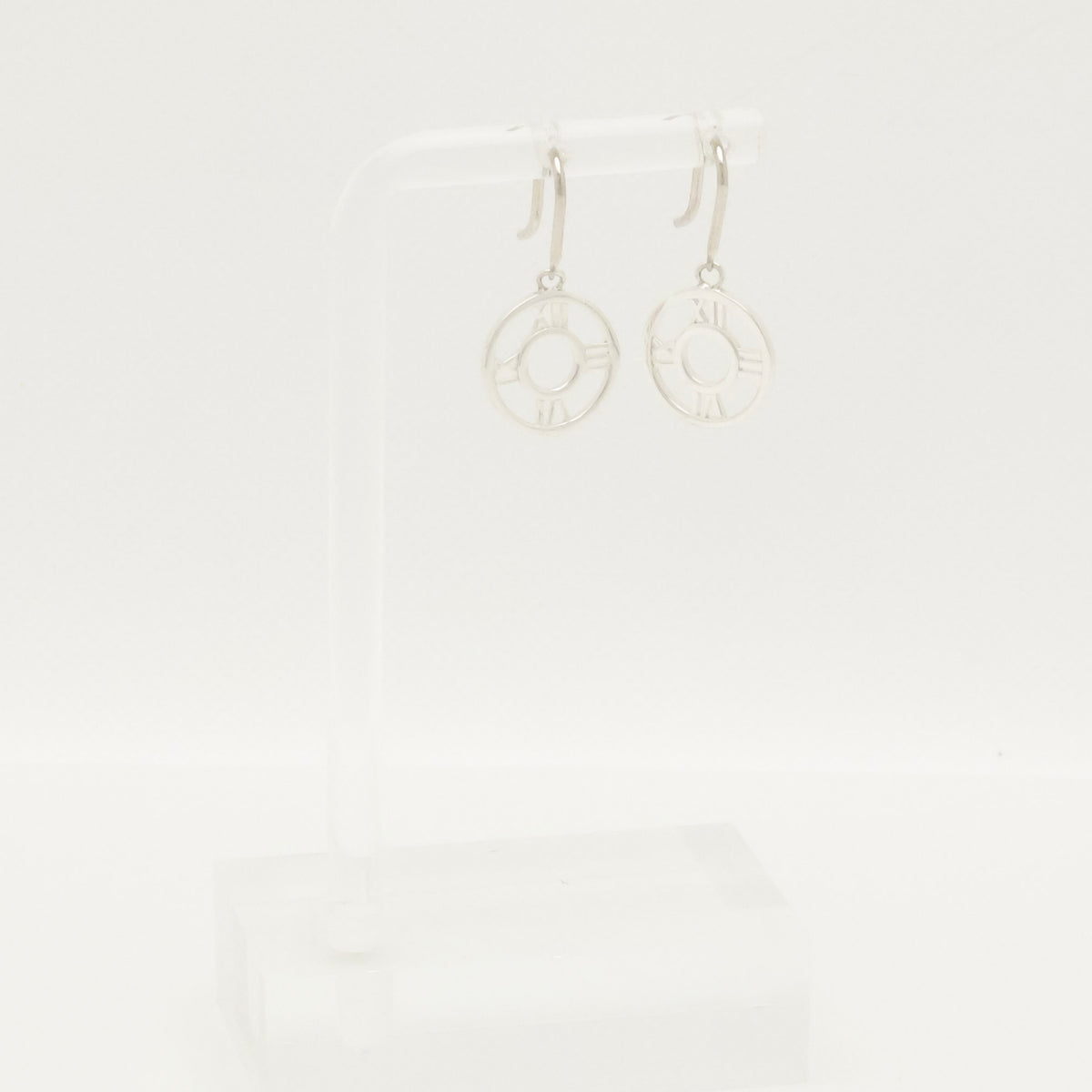 Tiffany & Co. Atlas Open Circle Dangle Hook Earrings Sterling Silver 925
