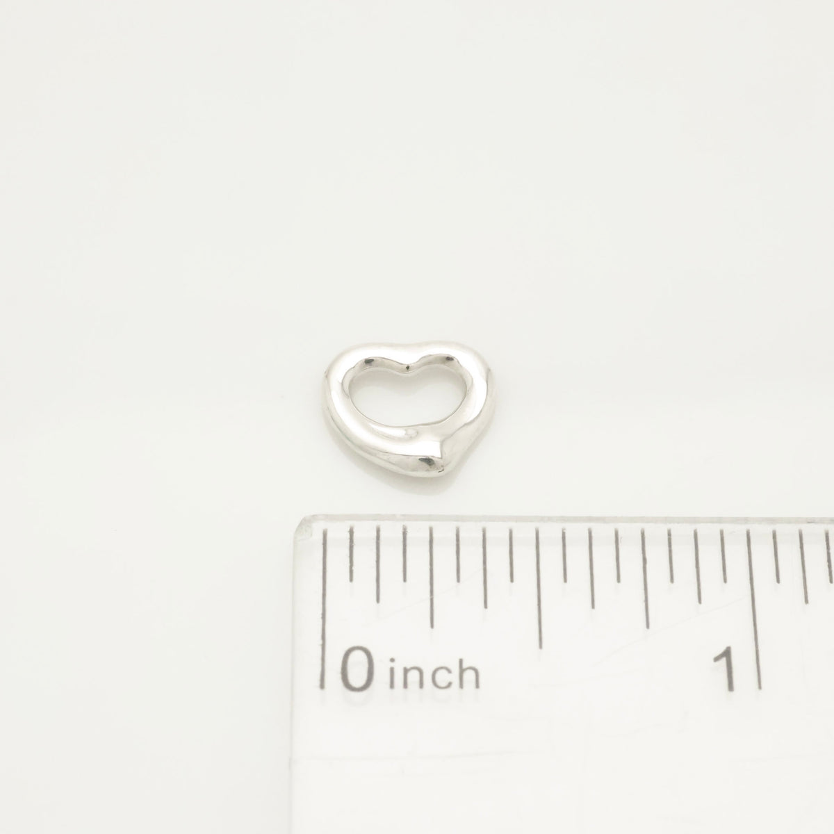  Tiffany & Co. Peretti Open Heart 11mm Pendant Charm Sterling Silver 925 