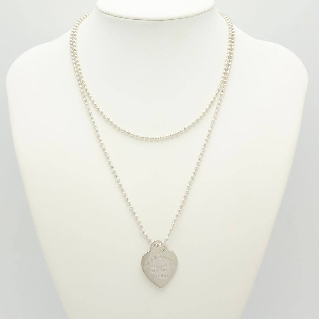 TIFFANY&Co. リターントゥ ティファニー ハート タグ ボール チェーン ネックレス AG925