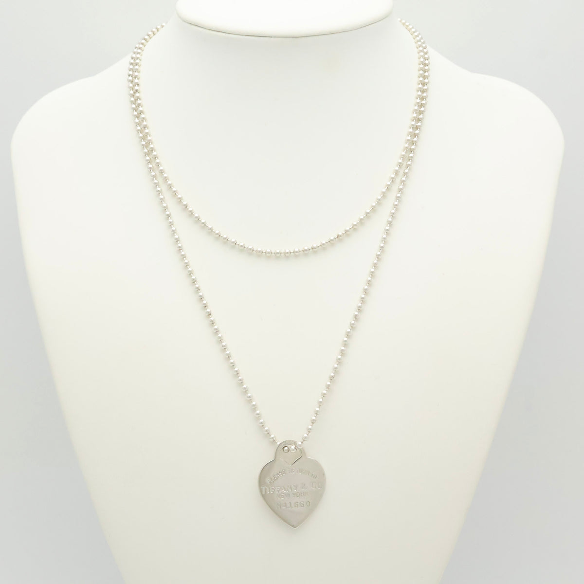 TIFFANY&Co. リターントゥ ティファニー ハート タグ ボール チェーン ネックレス AG925