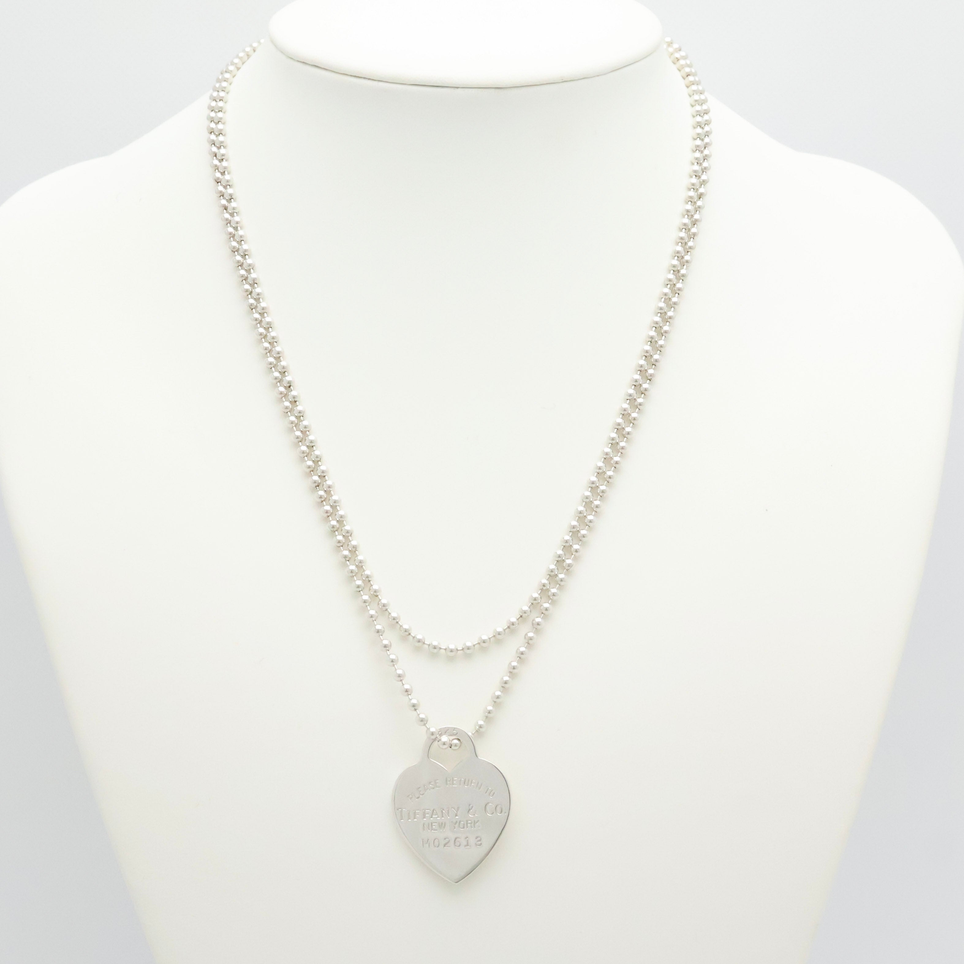 TIFFANY&Co. リターントゥ ティファニー ハート タグ ボール チェーン ネックレス AG925