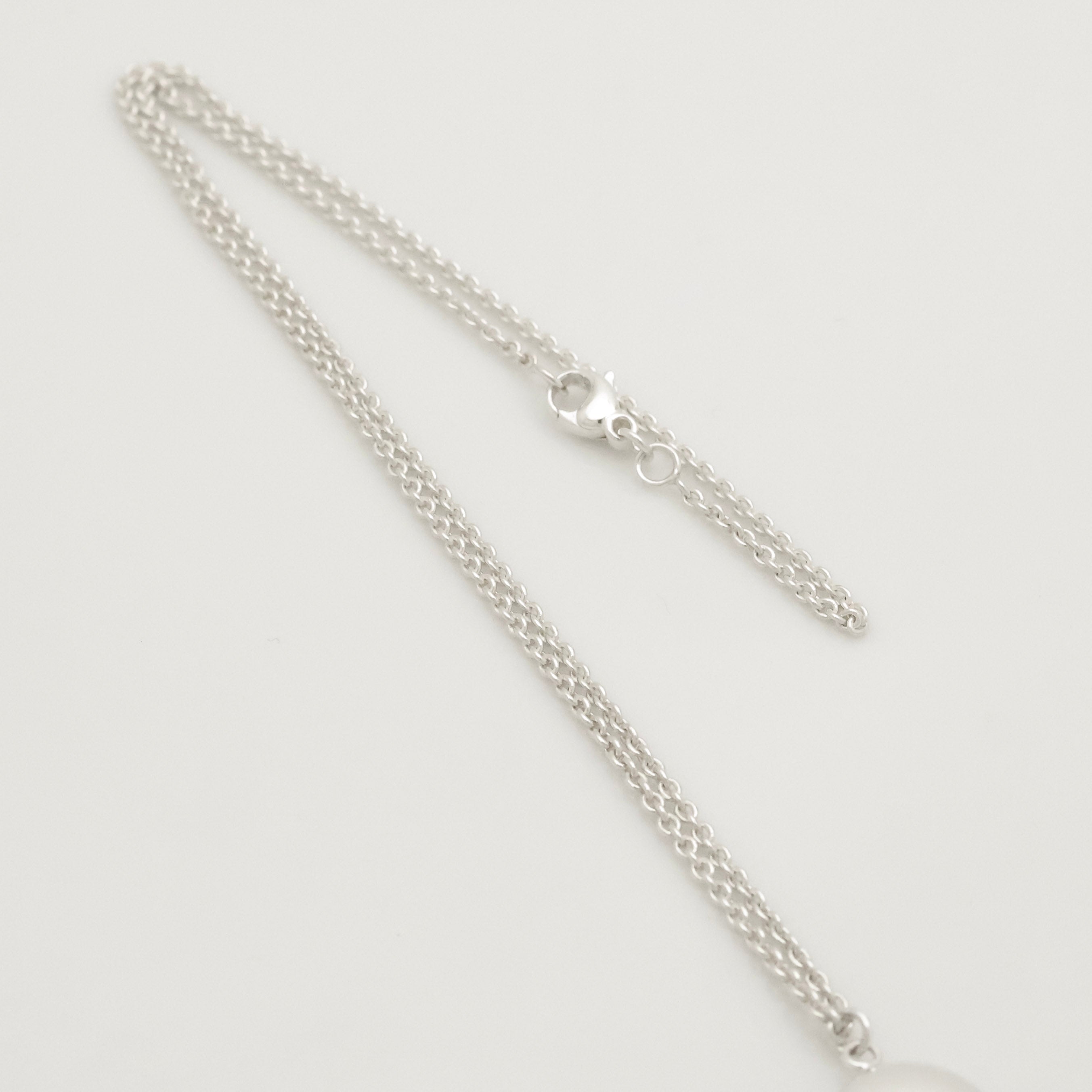 Tiffany & Co. Three Circle Drop Disk Pendant Dangle Necklace Sterling Silver 925