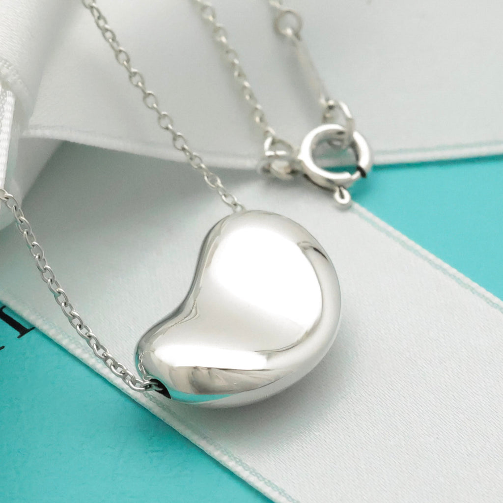  Tiffany & Co. Peretti Large  Bean Necklace  Sterling Silver 925 