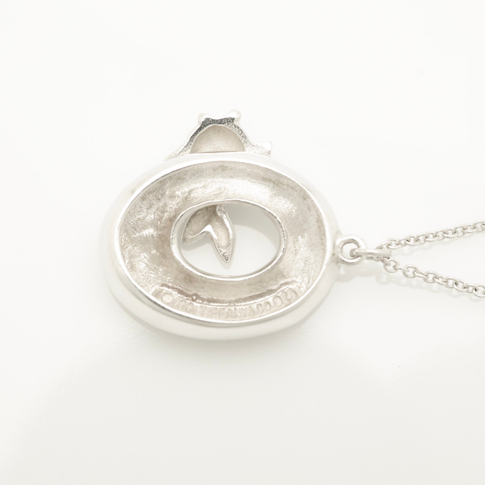 Tiffany & Co. Lifesaver Float Fish Silver Necklace Sterling Silver 925