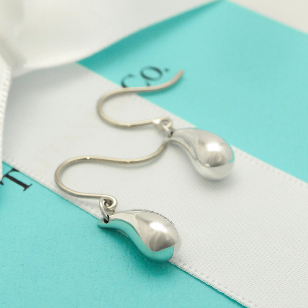 Tiffany & Co. Peretti Teardrop Dangle Earrings Sterling Silver 925