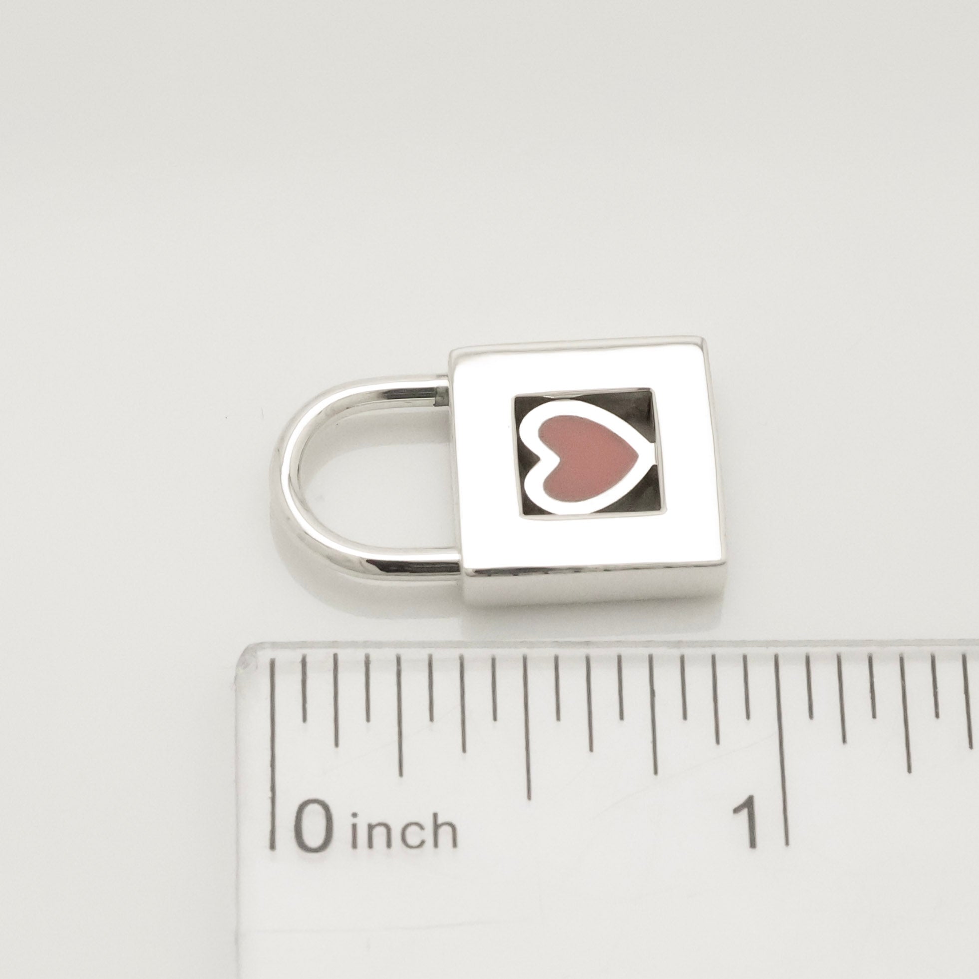 TIFFANY&Co. カデナ ロック レッド エナメル ハート ネックレス AG925