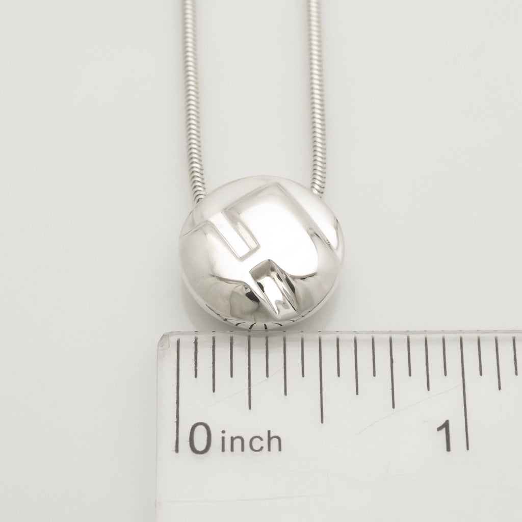 TIFFANY&Co. イニシャル レター H ラウンド スネーク チェーン ネックレス AG925