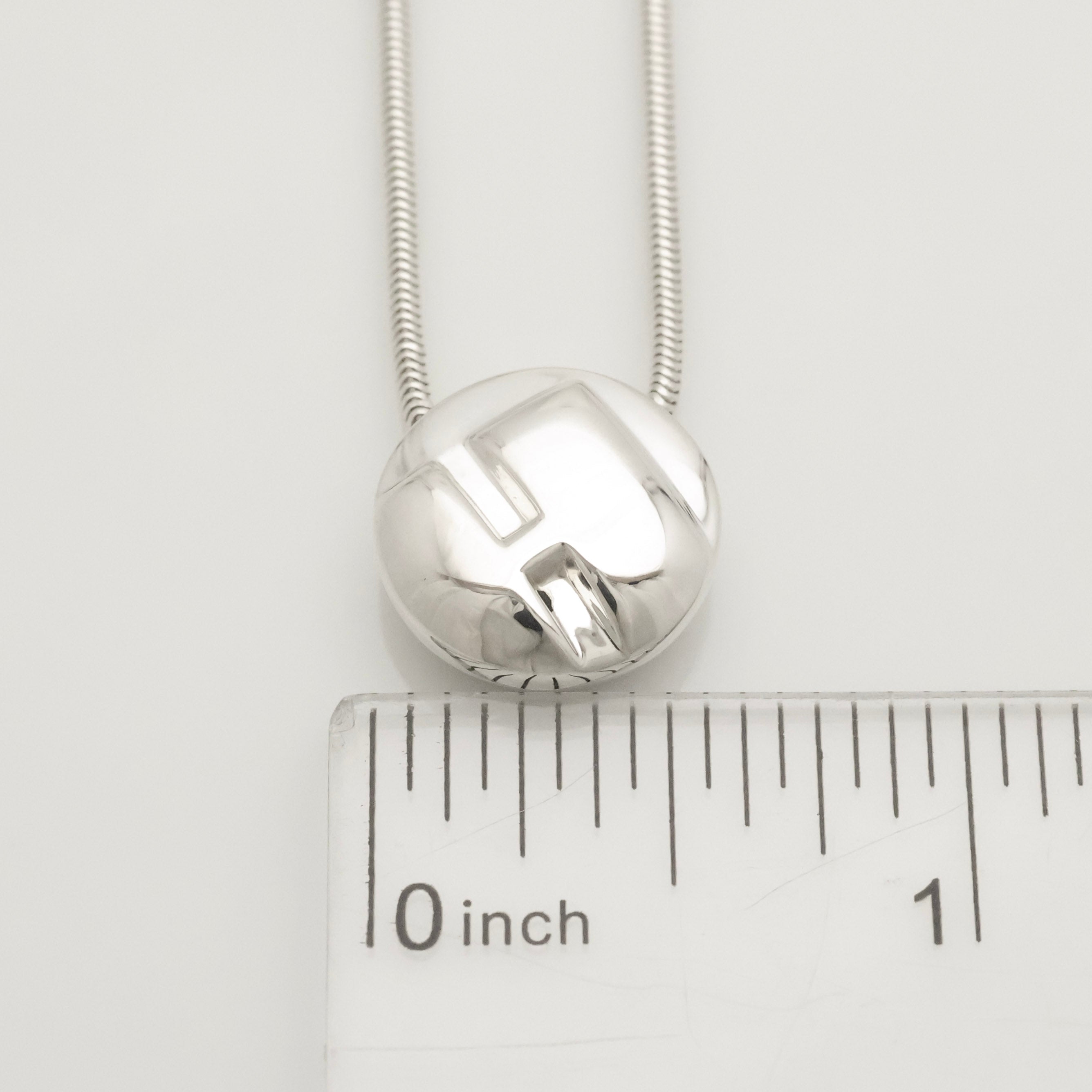 TIFFANY&Co. イニシャル レター H ラウンド スネーク チェーン ネックレス AG925