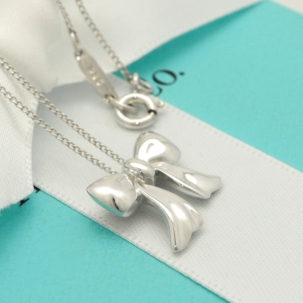 TIFFANY&Co. ミニ リボン ネックレス AG925
