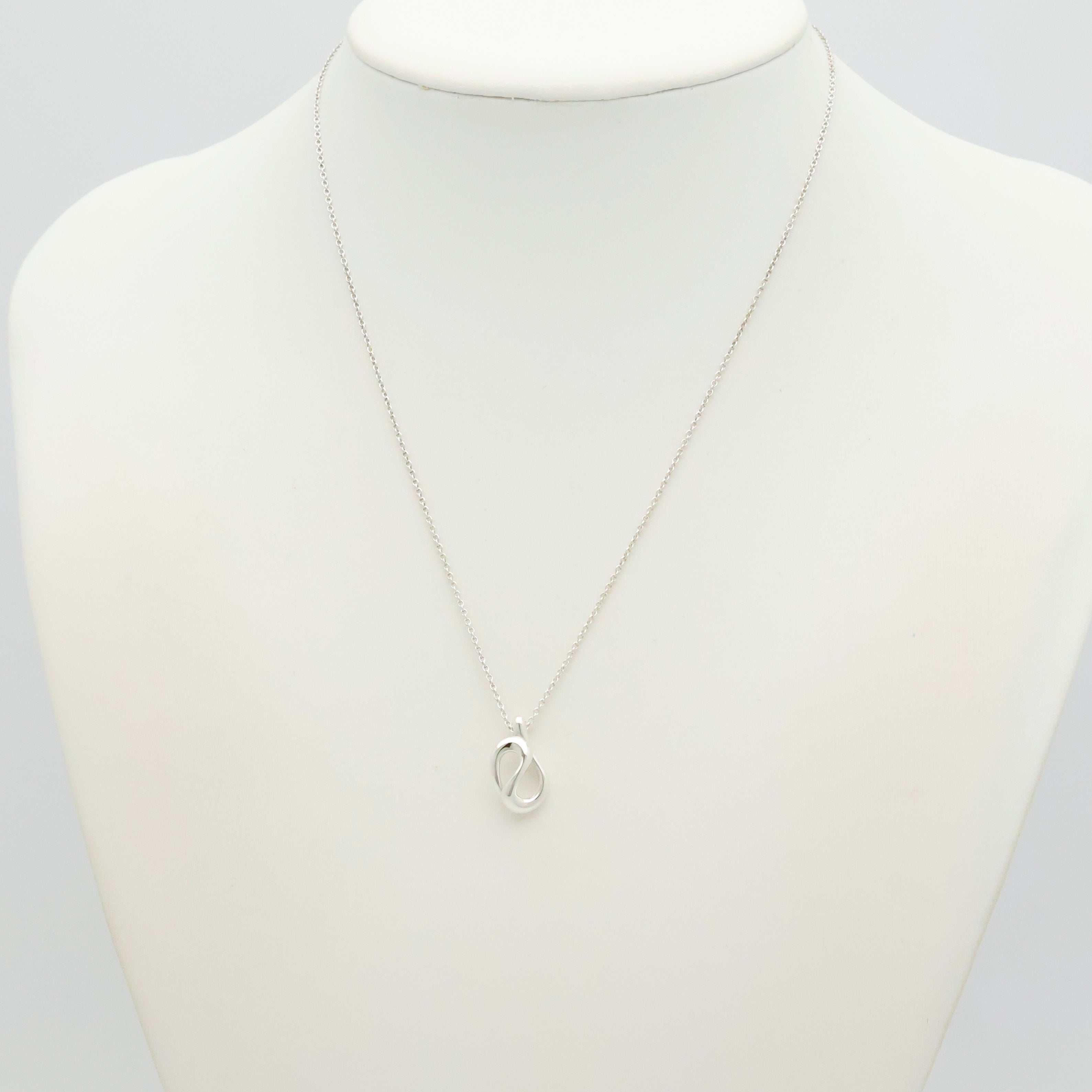 Tiffany & Co. Puff Heart Pendant Necklace Sterling Silver 925